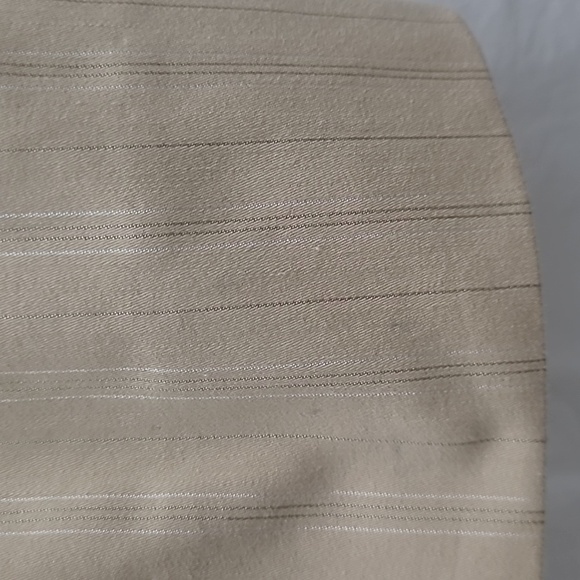 Rafaella Pants straight leg beige tan flat front 3 Pocket Verticle Stripe 14 - Picture 7 of 10